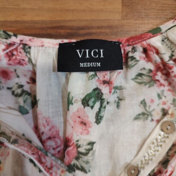 VICI Dress Women's Size Medium Tiered Ruffled Lined Country Romantic Concert - Picture 6 of 9